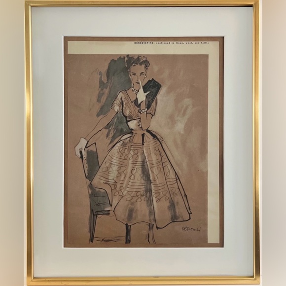 ORIGINAL RENÉE BOUCHE ILLUSTRATIONS FROM VOGUE 1950 & 1952 - Picture 3 of 8